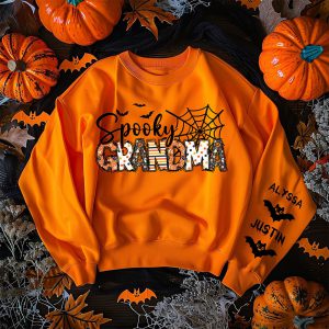 Personalized Name Monogram Crewneck Sweatshirt with Floral Embroidery Daily Wear Birthday Gift for Women