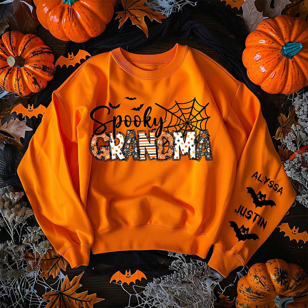 Personalized Name Monogram Crewneck Sweatshirt with Floral Embroidery Daily Wear Birthday Gift for Women